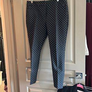 NWOT LOFT Marisa Black and White Polka Dot Skinny Pants, 12P